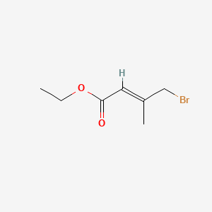 Chemical structure of (E)-Ethyl 4-Bromo-3-methyl-2-butenoate