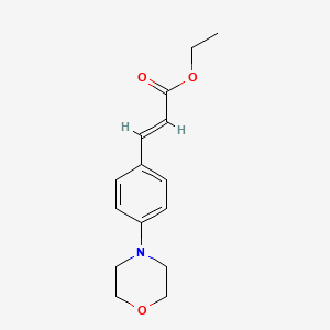 Chemical structure of (E)-Ethyl 3-(4-morpholinophenyl)acrylate