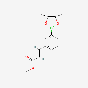 Chemical structure of (E)-ethyl 3-(3-(4,4,5,5-tetraMethyl-1,3,2-dioxaborolan-2-yl)phenyl)acrylate