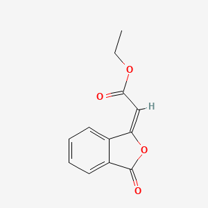 Chemical structure of (E)-ethyl 2-(3-oxoisobenzofuran-1(3H)-ylidene)acetate