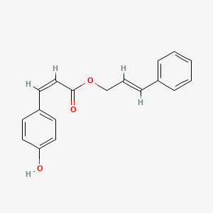 Chemical structure of (E)-Cinnamyl-(Z)-p-coumarate