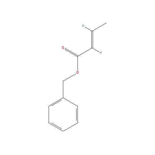 Chemical structure of Benzyl crotonate, (E)-