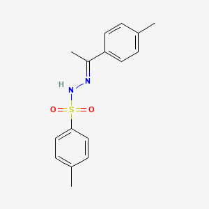 Chemical structure of 4-Methyl-N'-(1-p-tolylethylidene)benzenesulfonohydrazide
