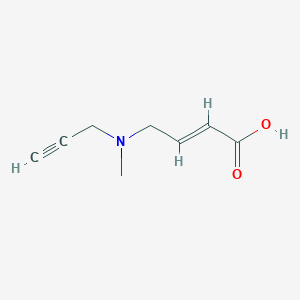 Chemical structure of (E)-4-[Methyl(prop-2-ynyl)amino]but-2-enoic acid