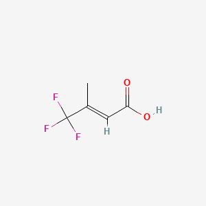 Chemical structure of (E)-4,4,4-Trifluoro-3-methyl-2-butenoic acid