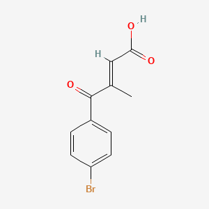 Chemical structure of (E)-4-(4-Bromophenyl)-3-methyl-4-oxobut-2-enoic acid