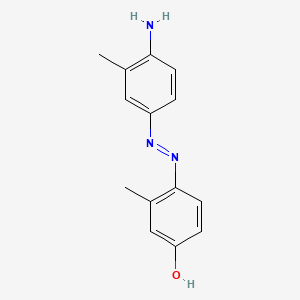 Chemical structure of 4-[2-(4-Amino-3-methylphenyl)diazenyl]-3-methylphenol