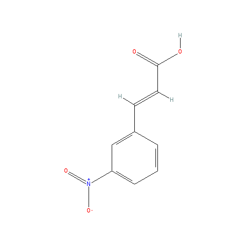 Chemical structure of 3-Nitrocinnamic acid