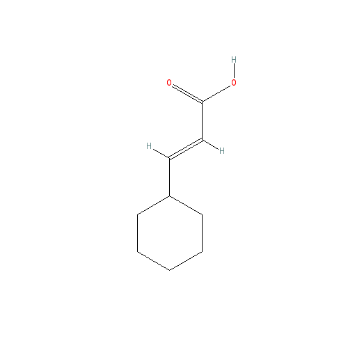 Chemical structure of (E)-3-cyclohexylacrylic acid