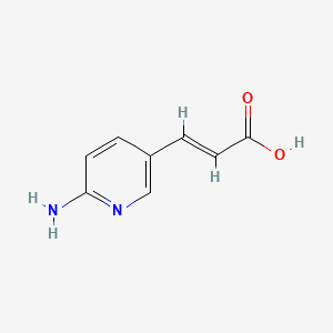 Chemical structure of (E)-3-(6-Amino-3-pyridyl)acrylic Acid
