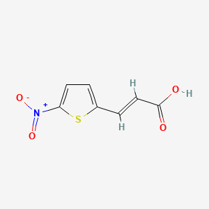 Chemical structure of (E)-3-(5-Nitrothiophen-2-yl)acrylic acid