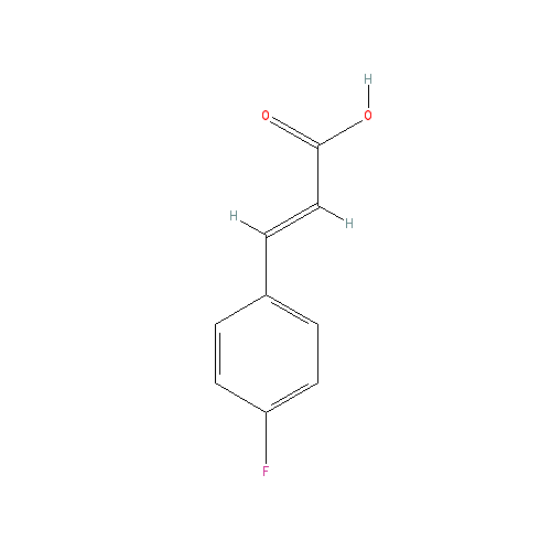 Chemical structure of 4-Fluorocinnamic acid