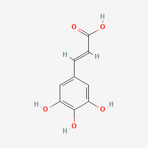 Chemical structure of (E)-3-(3,4,5-Trihydroxyphenyl)acrylic acid