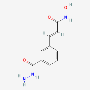 Chemical structure of (E)-3-(3-(hydrazinecarbonyl)phenyl)-N-hydroxyacrylaMide