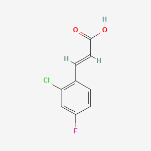 Chemical structure of 2-Chloro-4-fluorocinnamic acid