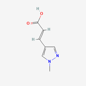 Chemical structure of (E)-3-(1-Methyl-1H-pyrazol-4-yl)acrylic acid