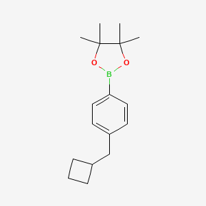 Chemical structure of (E)-2-(4-isopropylstyryl)-4,4,5,5-tetramethyl-1,3,2-dioxaborolane