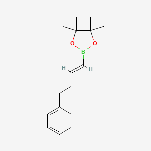 Chemical structure of (E)-2-(3,4-dimethylstyryl)-4,4,5,5-tetramethyl-1,3,2-dioxaborolane
