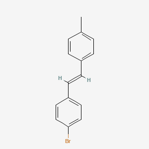 Chemical structure of (E)-1-Bromo-4-(4-methylstyryl)benzene