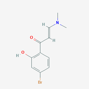 Chemical structure of (E)-1-(4-Bromo-2-hydroxyphenyl)-3-(dimethylamino)prop-2-en-1-one