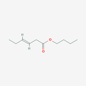 Chemical structure of (E) Butyl-3-hexenoate