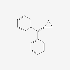 Chemical structure of (Cyclopropylidenemethylene)dibenzene