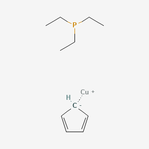 Chemical structure of (Cyclopentadienyl)(triethylphosphine)copper