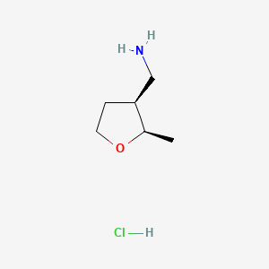 Chemical structure of (Cis-2-methyltetrahydrofuran-3-yl)methanamine hydrochloride