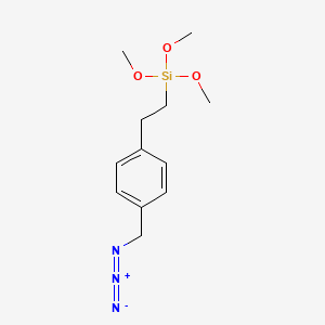 Chemical structure of (AZIDOMETHYL)PHENETHYLTRIMETHOXYSILANE