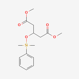 Chemical structure of (Acryloxymethyl)phenethyltrimethoxysilane