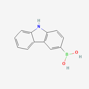 Chemical structure of 9H-Carbazol-3-ylboronic acid