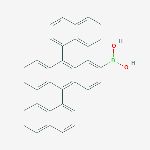 Chemical structure of (9,10-di(Naphthalen-1-yl)anthracen-2-yl)boronic acid