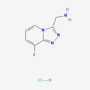 Chemical structure of (8-Fluoro-[1,2,4]triazolo[4,3-a]pyridin-3-yl)methanamine hydrochloride
