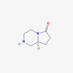 Chemical structure of (8aS)-Hexahydro-pyrrolo[1,2-a]pyrazin6(2H)-one hydrochloride