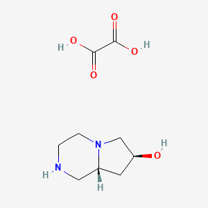 Chemical structure of (7S,8aR)-Octahydropyrrolo[1,2-a]pyrazin-7-ol oxalate