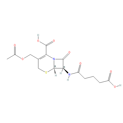 Chemical structure of Glutaryl-7-aminocephalosporanic acid