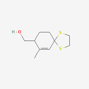 Chemical structure of (7-Methyl-1,4-dithiaspiro[4.5]dec-6-en-8-yl)methanol