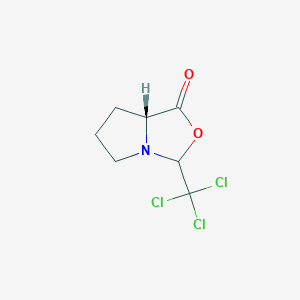 Chemical structure of (7aR)-3-(Trichloromethyl)tetrahydropyrrolo[1,2-c]oxazol-1(3H)-one