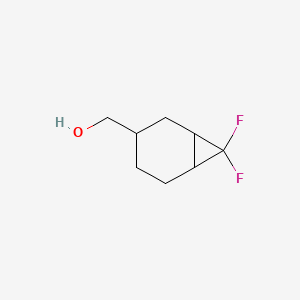 Chemical structure of (7,7-difluorobicyclo[4.1.0]heptan-3-yl)methanol