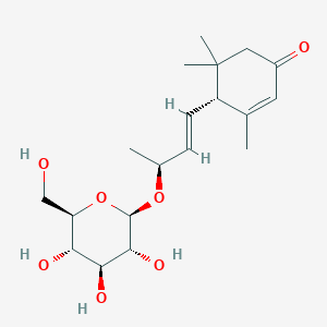 Chemical structure of (6R,9S)-3-Oxo-α-ionol glucoside