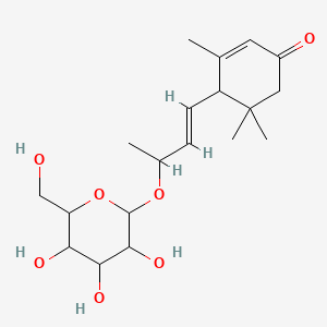 Chemical structure of (6R,9R)-3-Oxo-α-ionol glucoside