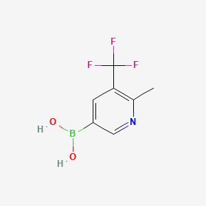 Chemical structure of (6-Methyl-5-(trifluoromethyl)pyridin-3-yl)boronic acid