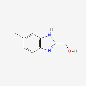 Chemical structure of (5-methyl-1H-1,3-benzodiazol-2-yl)methanol