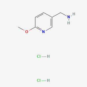 Chemical structure of (6-Methoxypyridin-3-yl)methanamine dihydrochloride