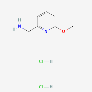 Chemical structure of (6-Methoxypyridin-2-yl)methanamine dihydrochloride