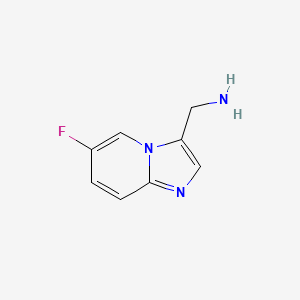 Chemical structure of (6-Fluoroimidazo[1,2-a]pyridin-3-yl)methanamine