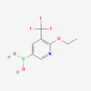 Chemical structure of (6-Ethoxy-5-(trifluoromethyl)pyridin-3-yl)boronic acid