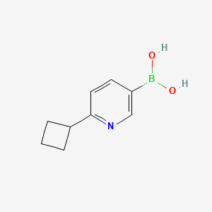 Chemical structure of (6-cyclobutylpyridin-3-yl)boronic acid