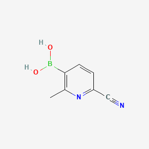 Chemical structure of (6-CYANO-2-METHYLPYRIDIN-3-YL)BORONIC ACID