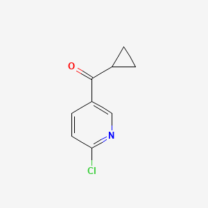 Chemical structure of (6-Chloropyridin-3-yl)(cyclopropyl)methanone